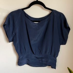 *NWT Maeve Anthropologie 100% Silk Cropped Blouse